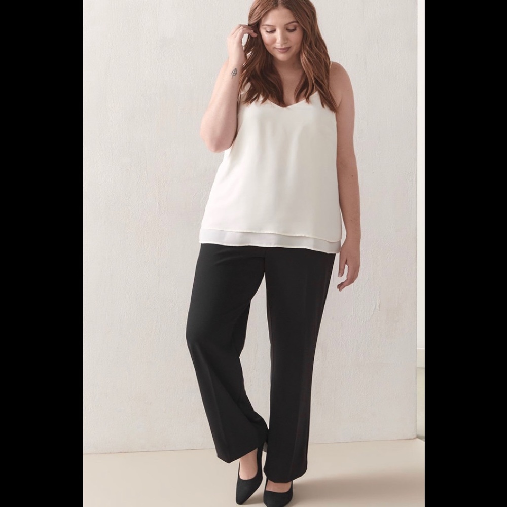 Tall, Wide Leg Pull-On Pant - Addition Elle     Size 6X-Tall